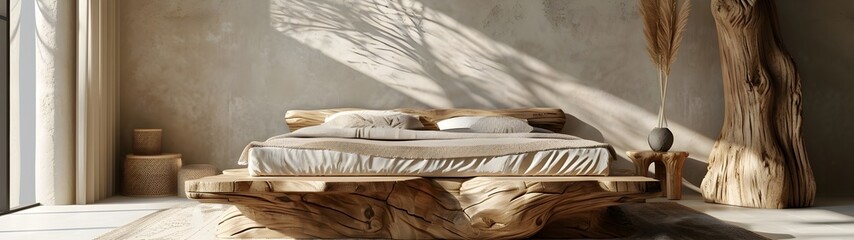 Deep Carvings and Minimalist Line Art Transform Bed Frames