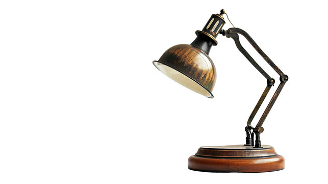 Old-Style Desk Lamps On Transparent Background