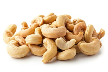 Fototapeta premium cashew nuts on white background