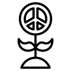 peace symbol line 