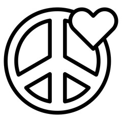 peace symbol line 