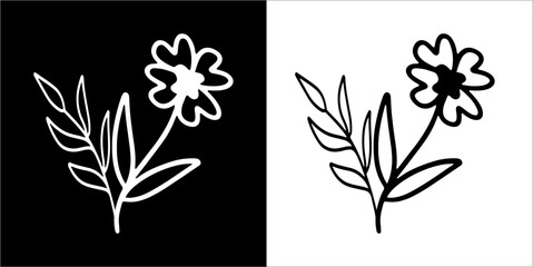 Illustration vector graphics of orchid flower icon