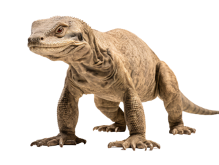 a lizard standing on a white background