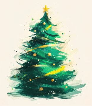 an image of a green christmas tree 