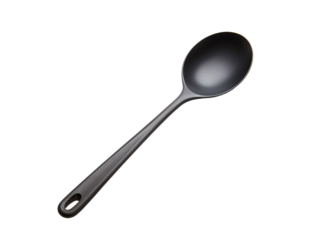 a black spoon with a handle