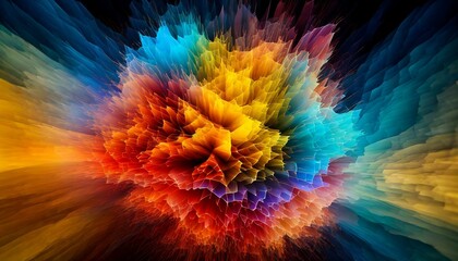 Fototapeta na wymiar Fascinating, multi-coloured 3D abstract visualization