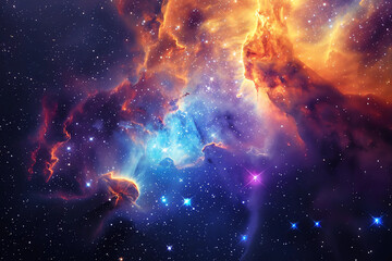 Space stars nebula background