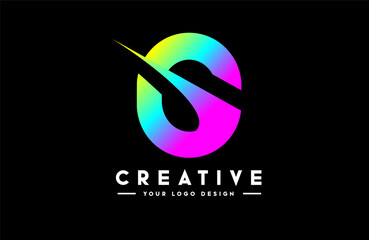 Creative G g letter Cut Logo Design Icon. Creative g letter with vibrant colors and cutted shape Vecto