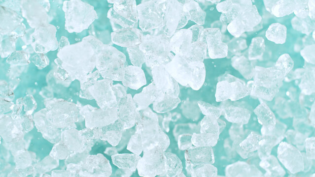 Crushing Ice Explosion Texture Background, Close-up