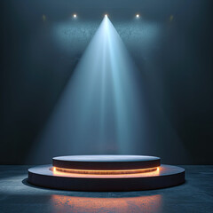 mock up 3d stage podium for promotion, Ai generated image