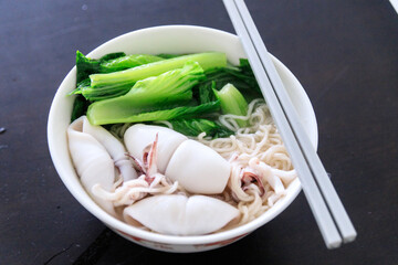 A Delicious Bowl of Seafood Noodle Soup


