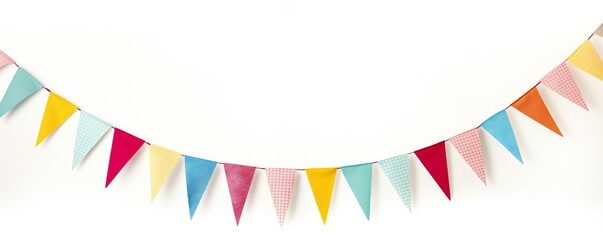 Obraz premium Empty birthday banner sign on white background Generative Ai