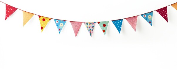 Obraz premium Empty birthday banner sign on white background Generative Ai