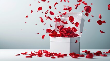 a gift box of romantic love on the valentines day pragma