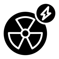 Fototapeta premium nuclear energy glyph