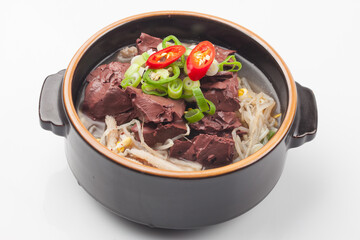 Soup to soothe an upset stomach caused by drinking the night before.