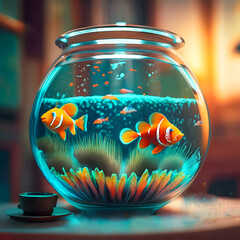 aquarium with fishes