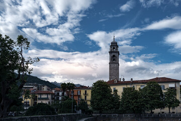 Obraz premium View of the lakefront of Pallanza city in the Piemonte region, north Italy