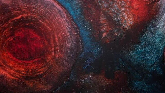 抽象的で芸術的なイメージ　赤と底飜る宴