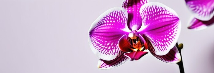 orchid long banner. purple orchid copyspace