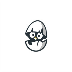 cool and funny duck egg logo design