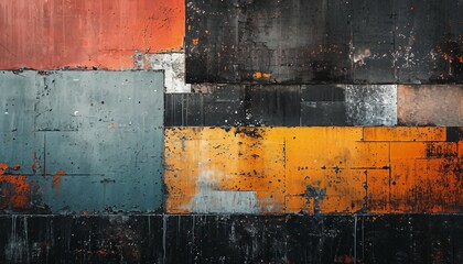 Showcase the gritty and textured surfaces of an urban landscape, providing a raw and industrial background for contemporary design projects, generative AI 
