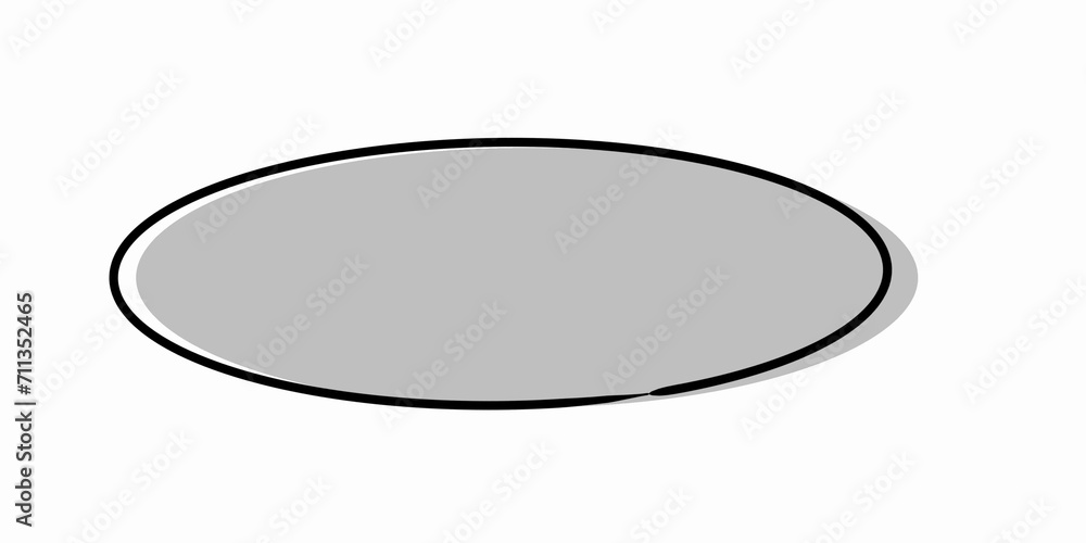 Aufkleber grey lower third with black lines abstract shape template transparent background