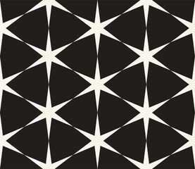 Vector seamless pattern. Repeating geometric elements. Stylish monochrome background design.