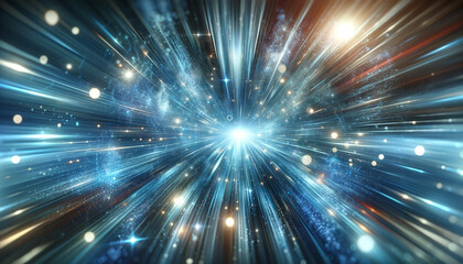 高速ワープ効果の宇宙シーン