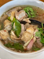 chicken noodle soup with vegetables