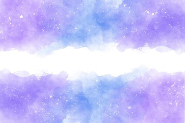 Obraz premium 青と紫色の水彩背景