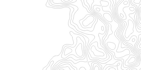 Black and white topography contour lines map isolated on white background. The stylized height of the topographic map contour in lines and contours isolated on transparent. topography line map.