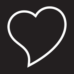 Heart icon vector. Love sign symbol vector. Heart vector icon illustration isolated on black background