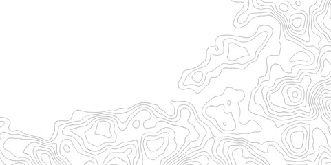 Black and white topography contour lines map isolated on white background. The stylized height of the topographic map contour in lines and contours isolated on transparent. topography line map.