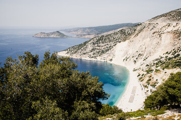kefalonia  Greece. Platia Ammos Beach  one of the most beautiful beaches