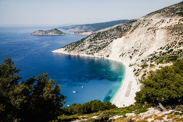 kefalonia  Greece. Platia Ammos Beach  one of the most beautiful beaches