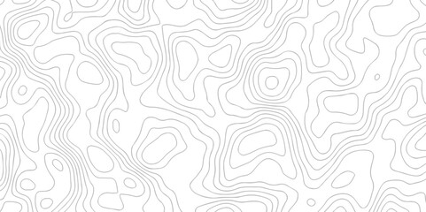 Fototapeta premium Black and white topography contour lines map isolated on white background. The stylized height of the topographic map contour in lines and contours isolated on transparent. topography line map.