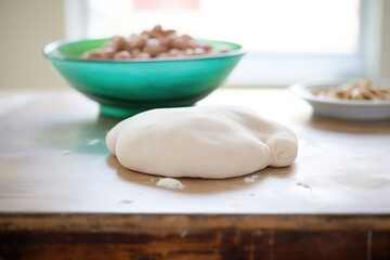 Fototapeta na wymiar raw peshwari naan dough shaped and ready