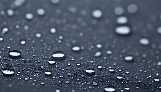 drops of water on a metal surface closeup 