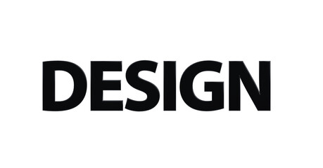 Design - plakative 3D-Schrift, Gestaltung, Mode, Architektur, Produktdesign, Webdesign, Grafikdesign, Layout, Rendering, gerendert, Freisteller, Alphakanal