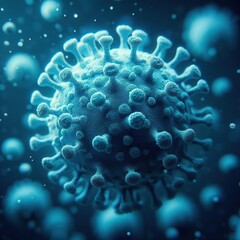 Coronavirus 2019-nCov novel coronavirus concept resposible for SARS-CoV-2 outbreak and coronaviruses influenza as dangerous flu strain cases as a pandemic. Microscope virus close up