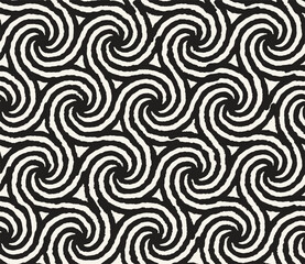 Vector seamless pattern. Repeating geometric elements. Stylish monochrome background design.