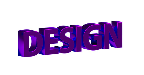 Design - violette plakative 3D-Schrift, Gestaltung, Mode, Architektur, Produktdesign, Webdesign, Grafikdesign, Layout, Rendering, gerendert, Freisteller, Alphakanal