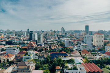 Beautiful place top view of phnom penh cambodia