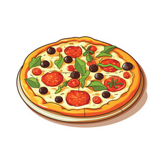 pizza isolated on white