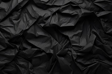 Black crumpled paper Texture