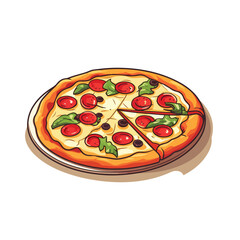 pizza isolated on white