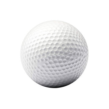 Golf ball sports equipmenton on white background