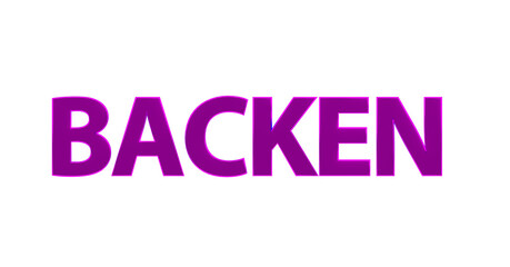 Backen - pinke plakative 3D-Schrift, Kuchen, Gebäck, Schrift, Weihnachten, Plätzchen, Rendering, gerendert, Freisteller