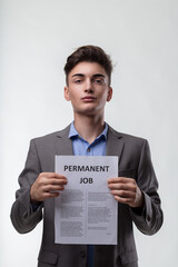Permanent employment contract held by poised professional